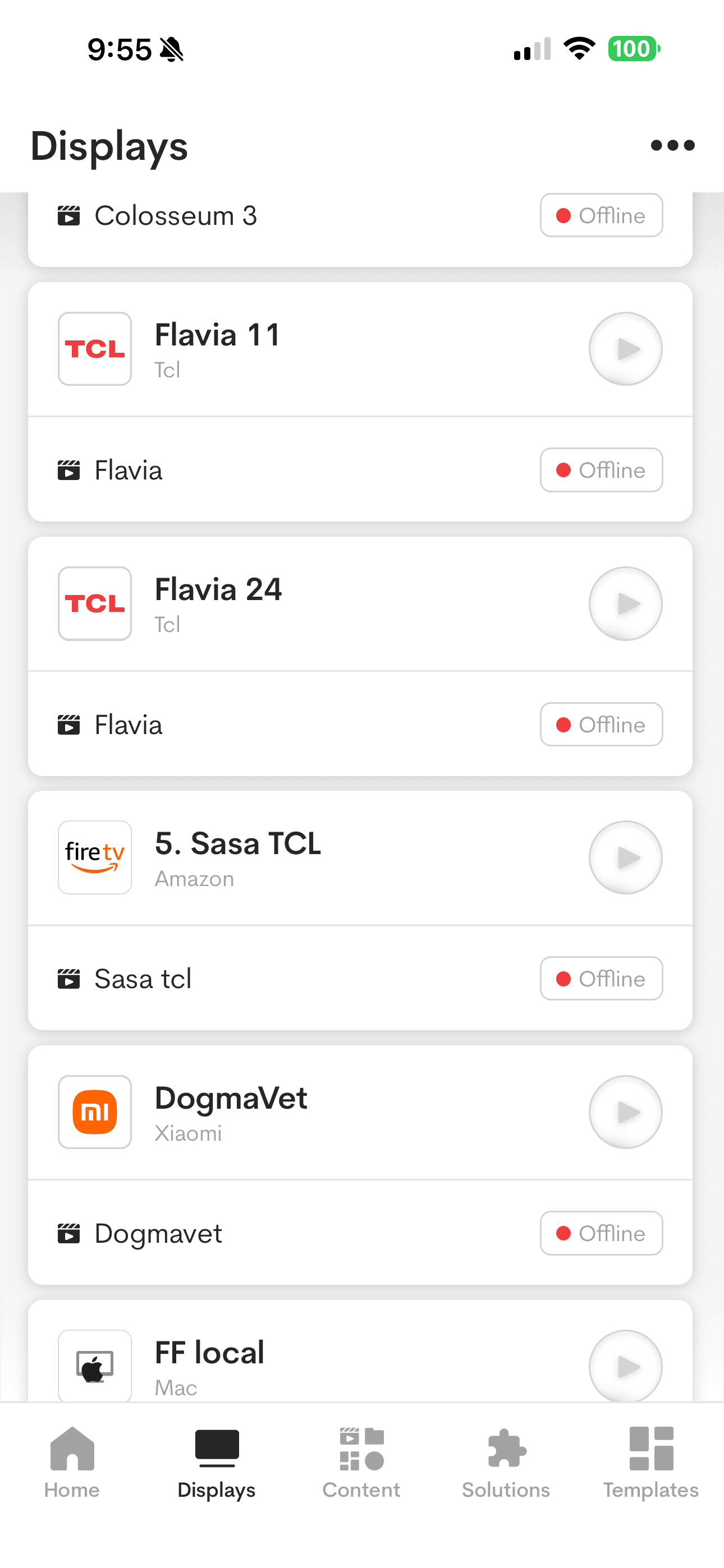 AdCast displays in the mobile app